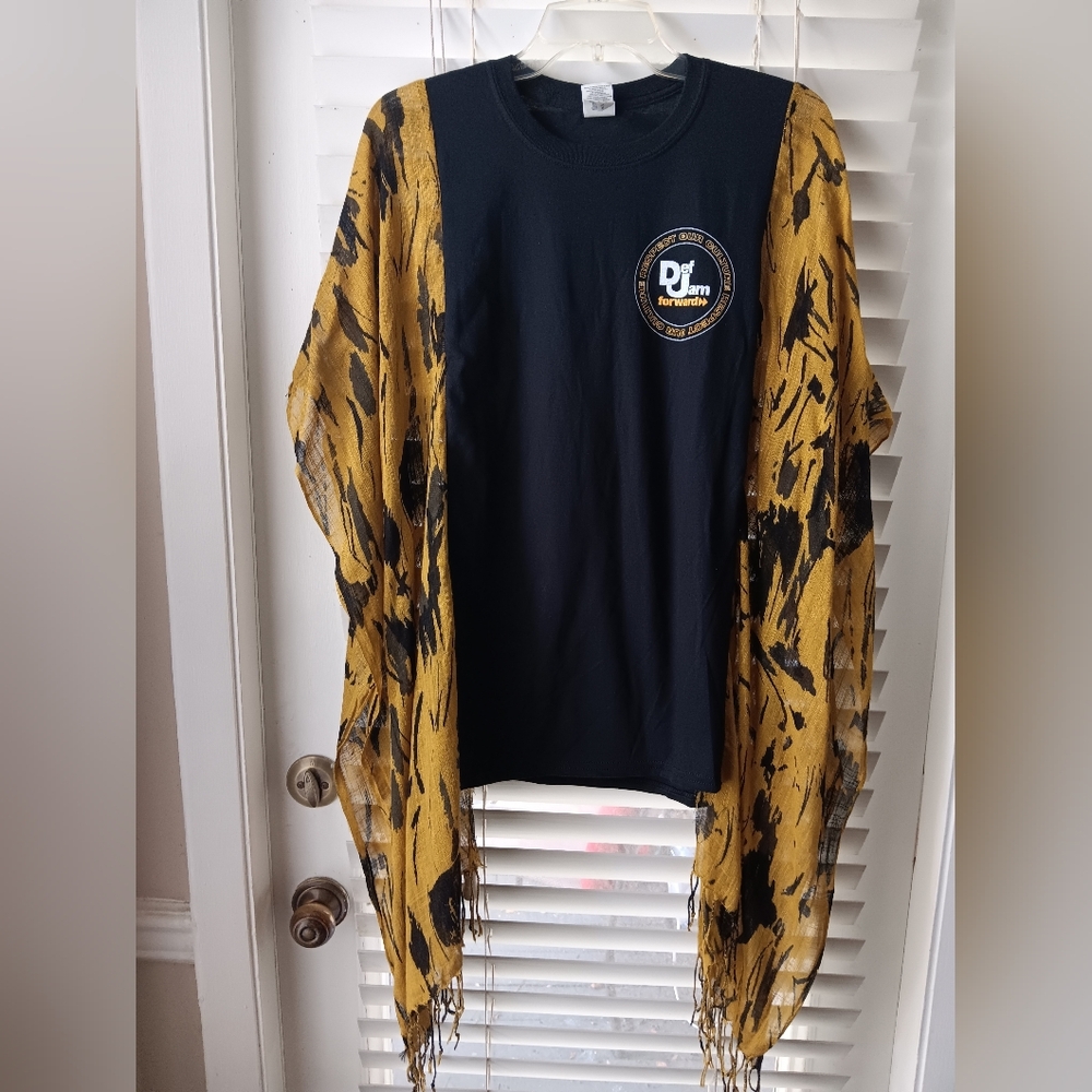 Upcycled Def Comedy Jam Tshirt/ Poncho